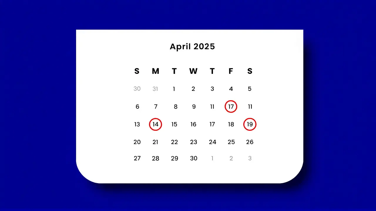 अप्रैल 2025: भारत में 14 बैंक छुट्टियाँ और लंबे सप्ताहांत की जानकारी